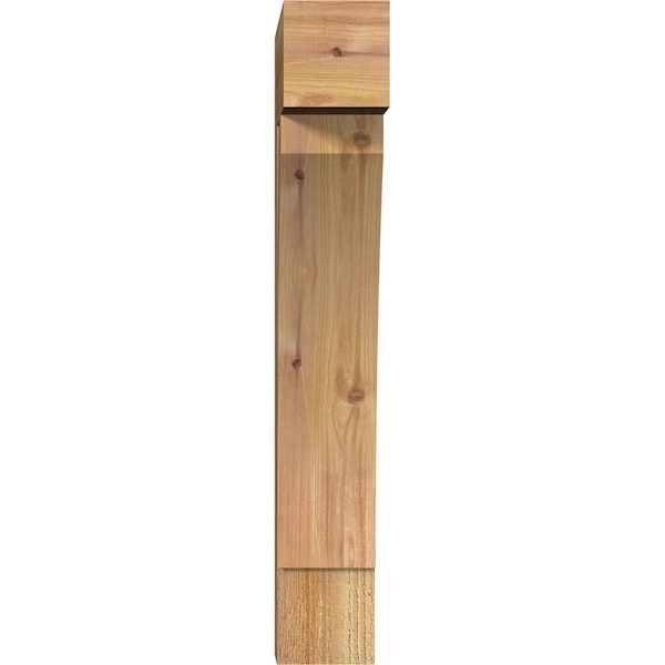 Thorton Block Rough Sawn Bracket, Western Red Cedar, 4W X 14D X 26H